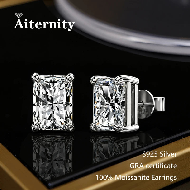 Marquise Cut Moissanite Earrings D VVS1 S925 Silver Plated with GRA Certificate Ladies Earrings Exquisite Wedding Jewelry