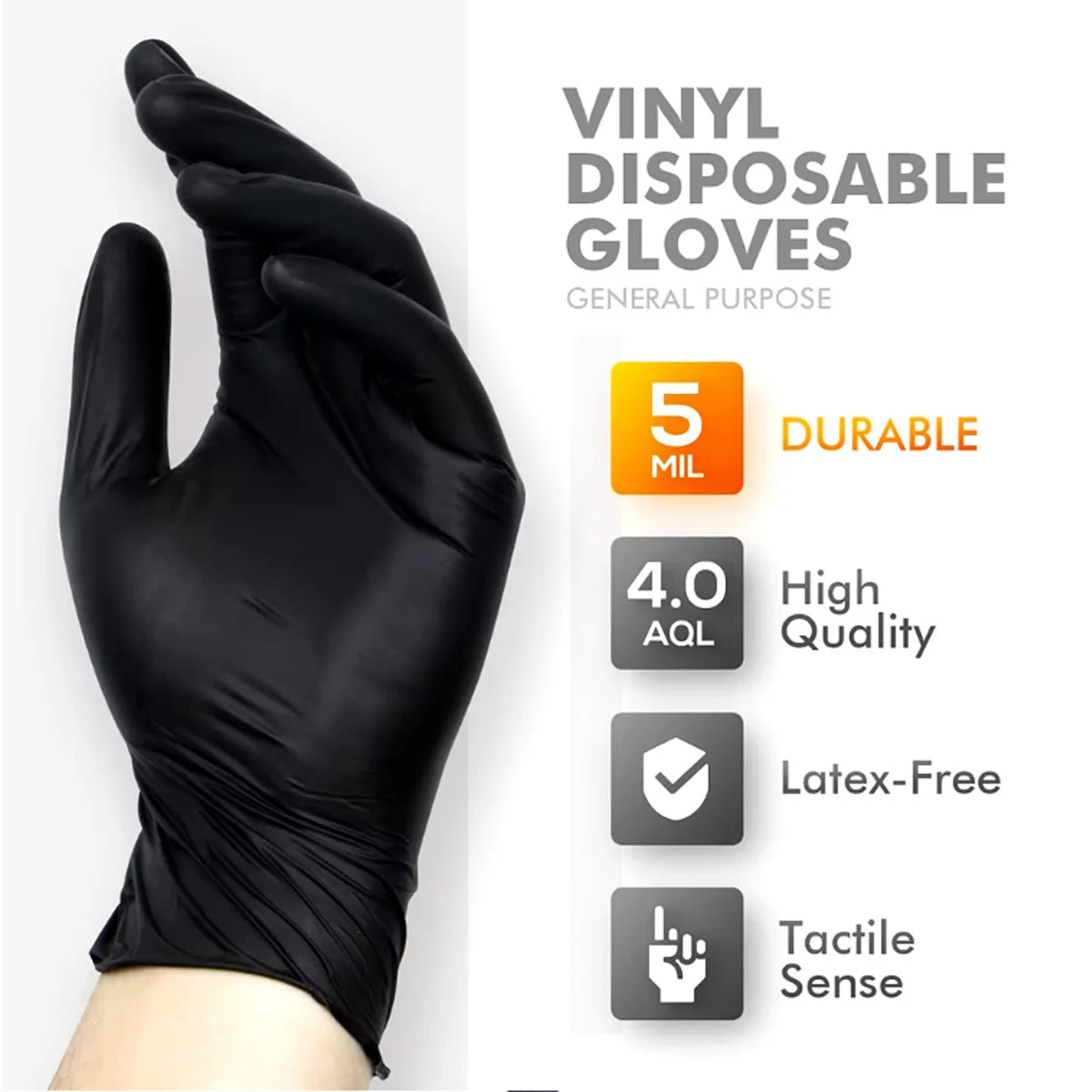10/20/50/100PCS Bagged Disposable Gloves Black Disposable Gloves Household Kitchen Cooking Tools Car Wash Household Cleaning