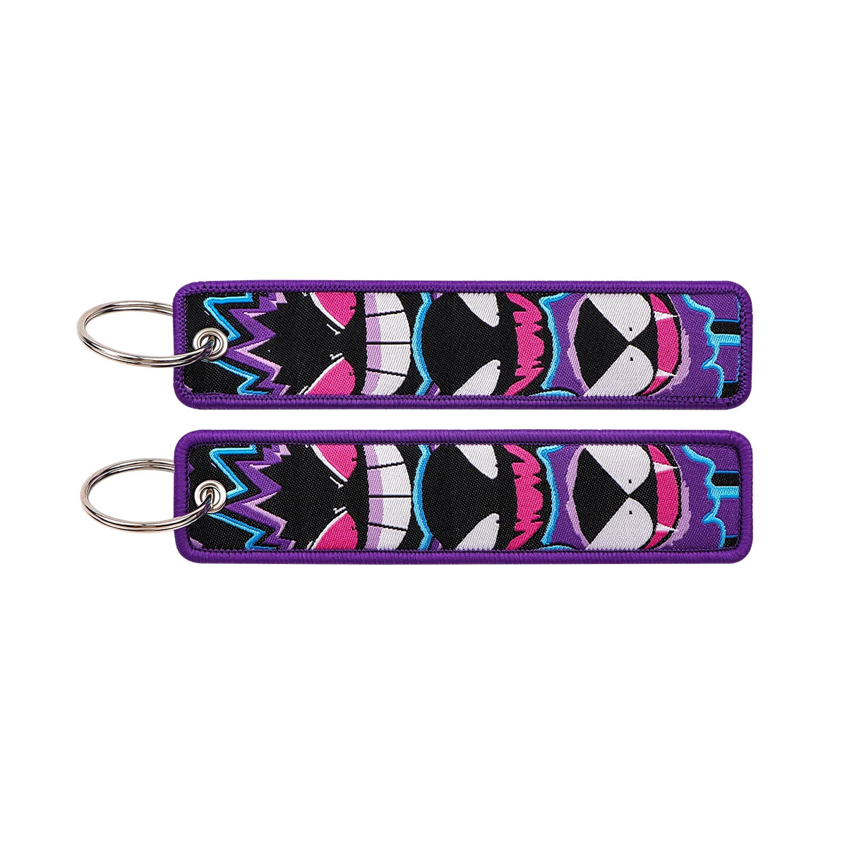 Japanese Anime Elf Monsters Keychain for Cars Backpack Key Holders Embroidery Keyrings Key Tag Jet Tag Accessories Gifts 1pcs