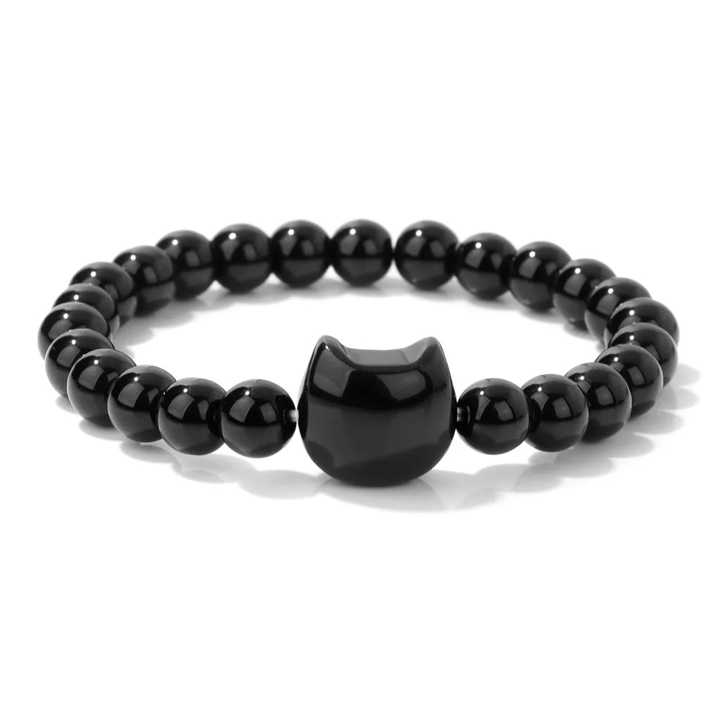 Natural Stone Charm Bracelets For Women Men Amethysts Lapis Lazuli Labradorite White Howlite Elastic Bracelet Jewelry