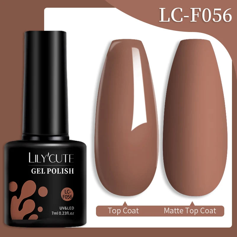 LILYCUTE 129 Colors 7ML Nail Gel Polish Nail Supplies Vernis Semi Permanent Nail Art Manicure Soak Off LED UV Gel Nail Varnishes
