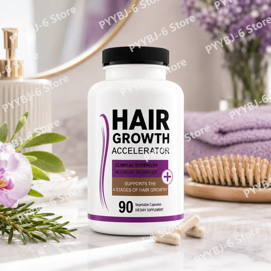 Hair Growth Support Capsules with Biotin Collagen Saw Palmetto Horsetail Zinc for Stronger Hair Daily Beauty Supplement 90 Count
