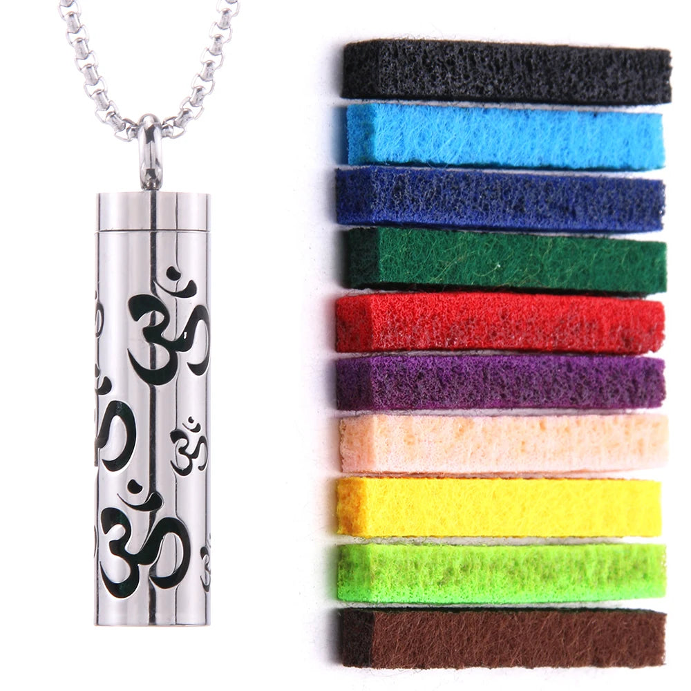 Aromatherapy Necklace Diffuser Pendant 316L Stainless Steel Locket Aroma Perfume Oils Essential Oil Diffuser Pendant Necklace