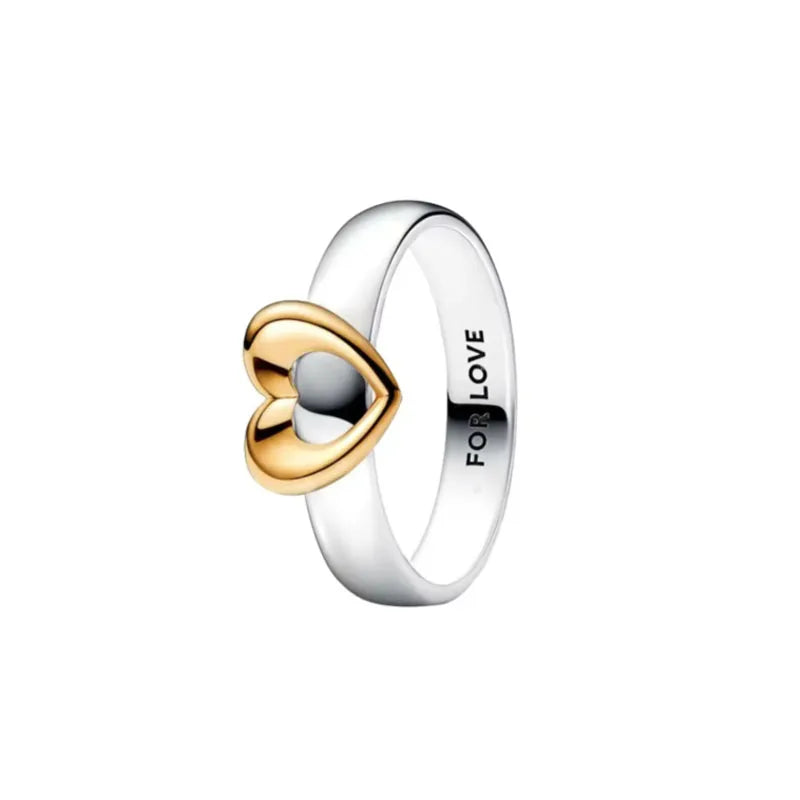 New 925 Silver Heart-Shaped,Floral,Square Ring Suitable for Exquisite High-Quality Jewelry for Women at Wedding Parties