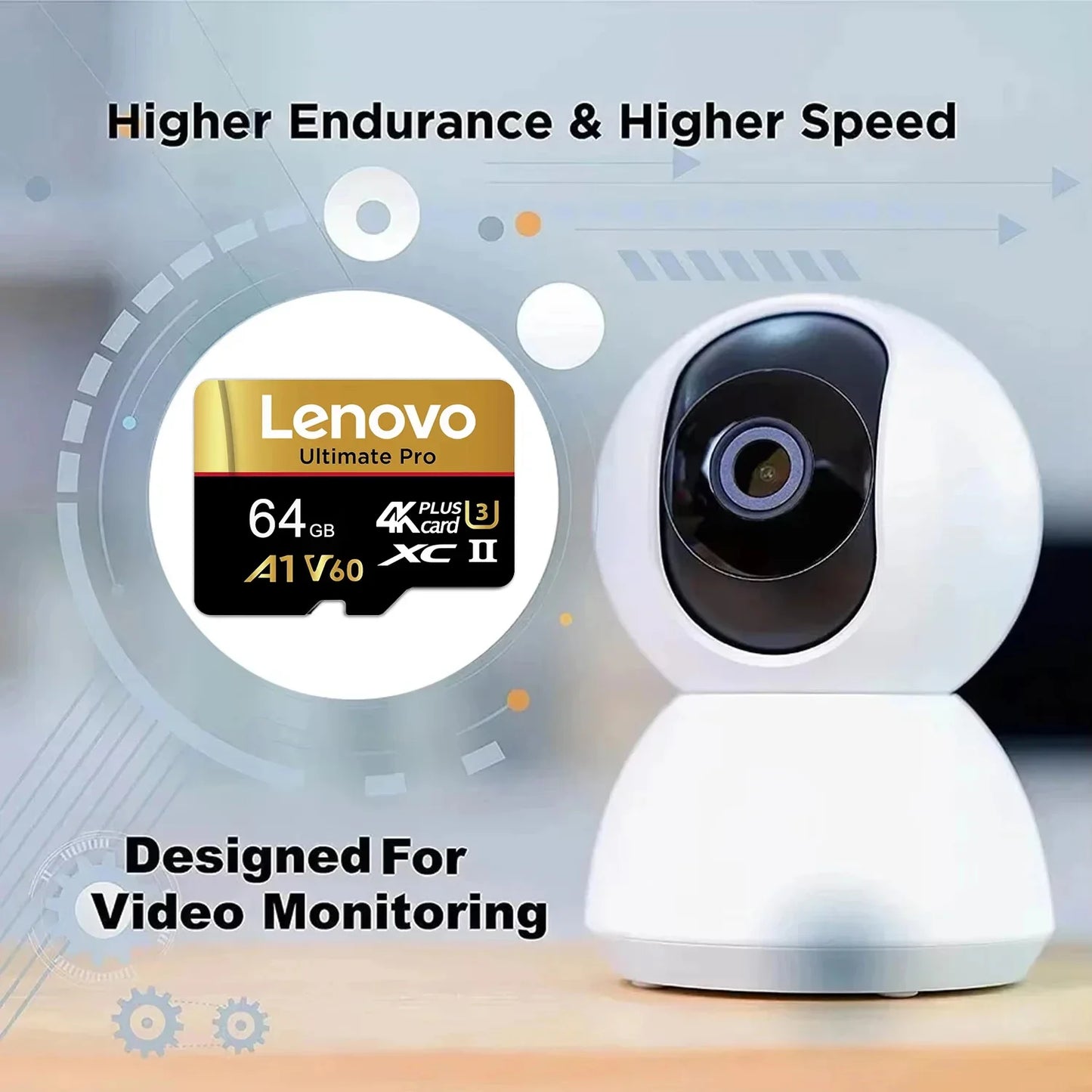 Lenovo High Speed Memory Card 128GB Micro TF SD Card 128GB 256GB TF Card For Camera Surveillance Devices For Sony Xiaomi